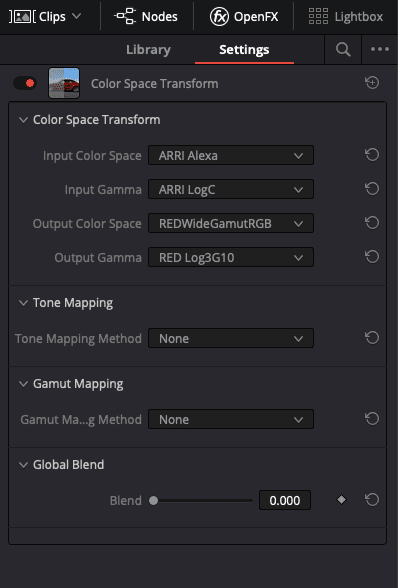 Color Space Transform Plug in