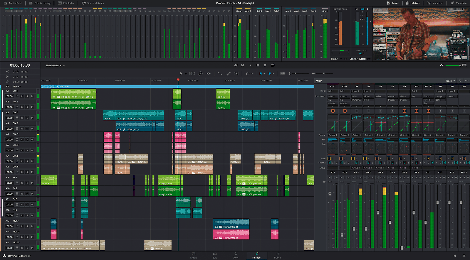 DaVinciResolve14 Fairlight page rgb