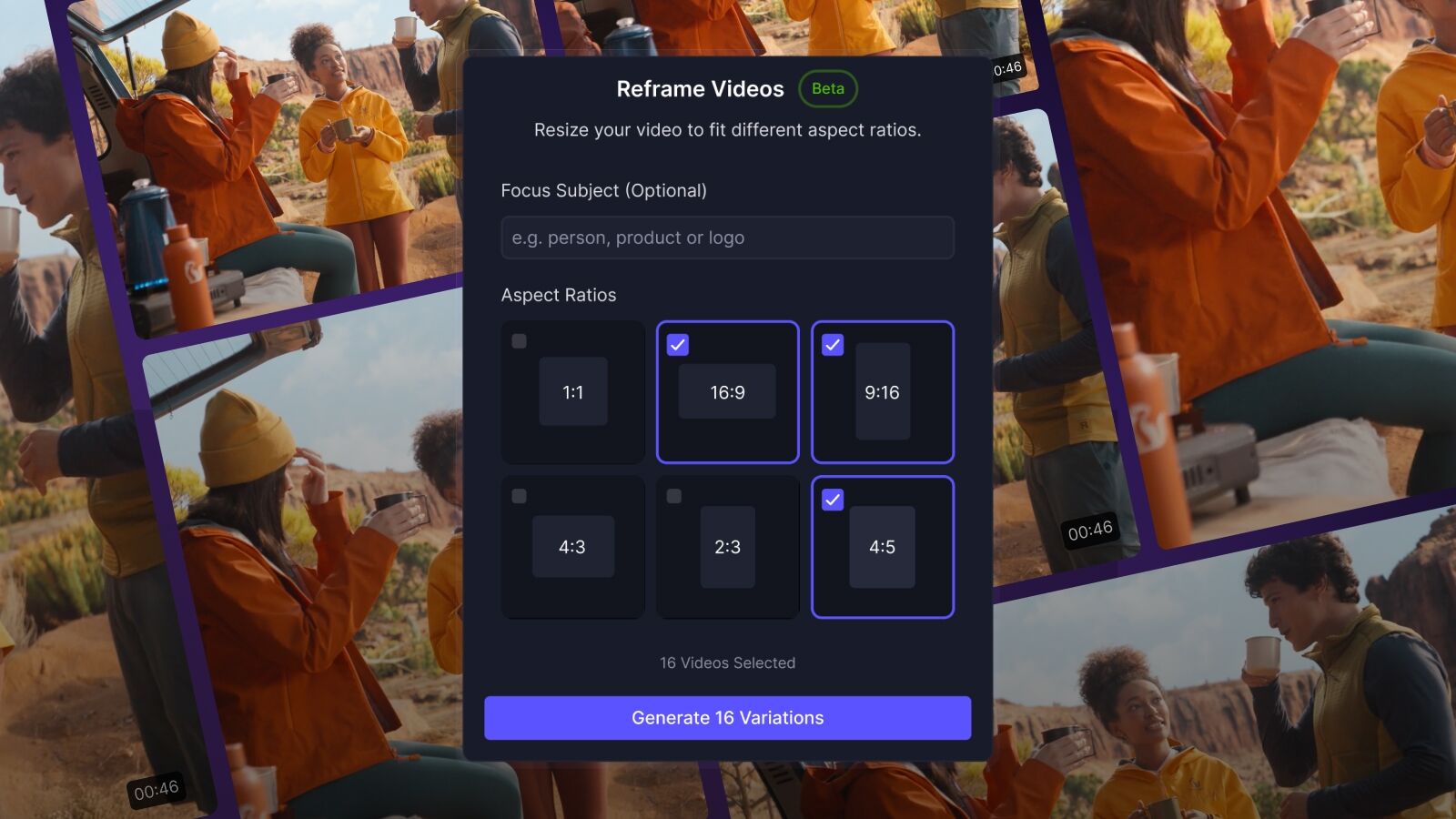 Firefly services UI in Frame.io

